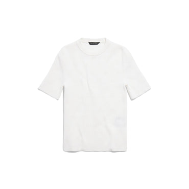 S/S Cropped Sweater - White