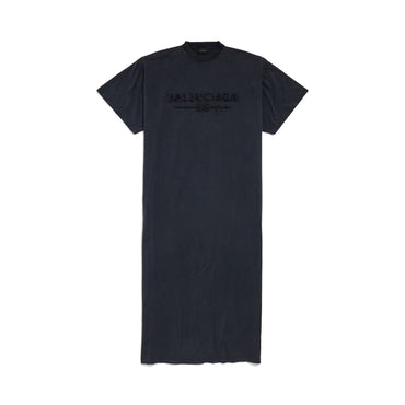 Inside Out T-Shirt Dress - Faded Washed Black