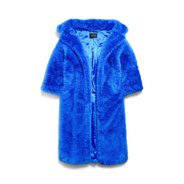 Off Shoulder Coat - Royal Blue