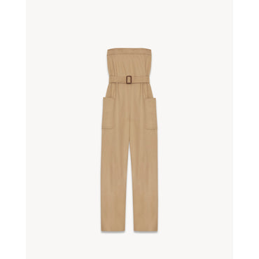 COMBINAISON GABARDINE DE COTON - BEIGE
