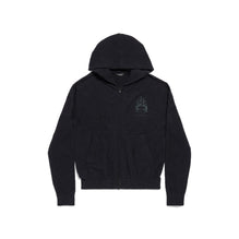 Fitted Zip-Up Hoodie - Black