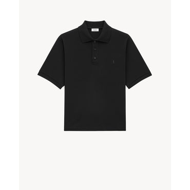 Polo Pique Coton Polyester - Noir