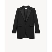 VESTE GRAIN DE POUDRE DE LAINE - NERO/NERO