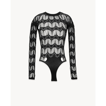 BODY MANCHES LONGUES JERSEY SE - NERO/NERO