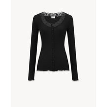 CARDIGAN MANCHES LONGUES AVEC - NERO/NERO