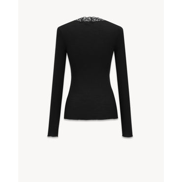 CARDIGAN MANCHES LONGUES AVEC - NERO/NERO