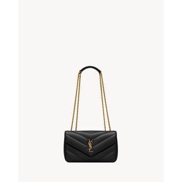 Small Loulou Chain Bag - Nero