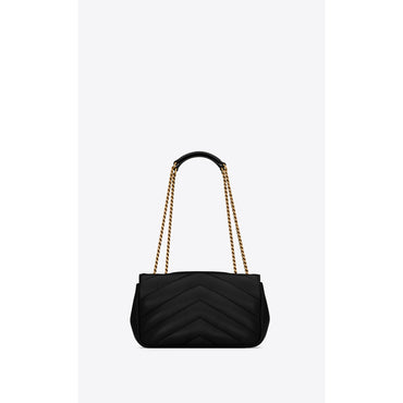 Small Loulou Chain Bag - Nero
