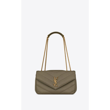 Small Loulou Chain Bag - Dark Strong Moss