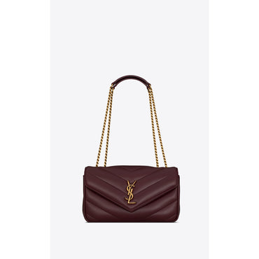 Small Loulou Chain Bag - Light Hot Wine
