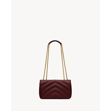 Small Loulou Chain Bag - Light Hot Wine