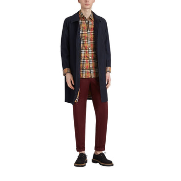 Mid-length Camden Heritage Car Coat - Blue Carbon