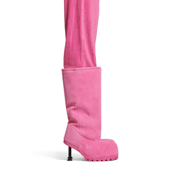 Alaska Fur Boot H90 Suede/She - Dark Pink