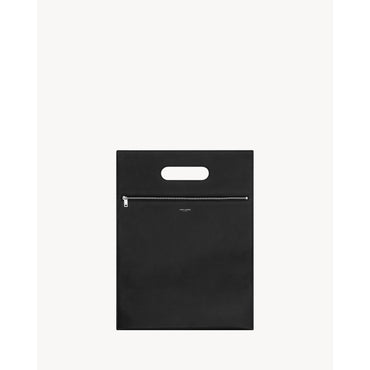 YSL BV LA POUCH BIG SADDLE SOF - NERO/SILVER