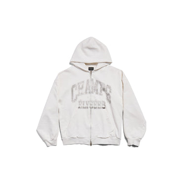 Regular Zip-Up Hoodie - Off White