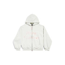 Regular Zip-Up Hoodie - Dirty White