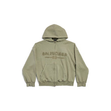 Regular Zip-Up Hoodie - Army Green