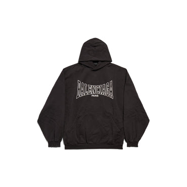 Large Fit Hoodie - Washed Black/Black