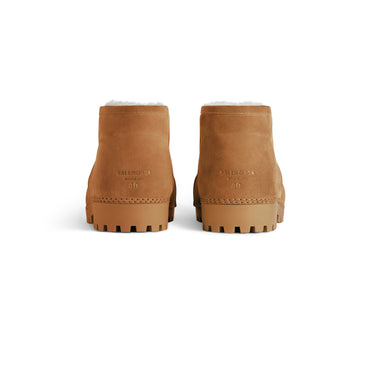 Alaska Fur Bootie - Brown/White