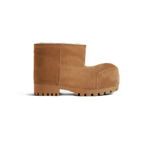 Alaska Fur Bootie - Brown/White