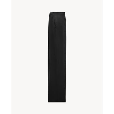 PANTALON FLUID CREPE MOUSSE DE - NERO/NERO