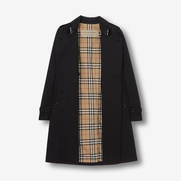 The Mid-length Kensington Heritage Trench Coat - Black