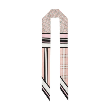 Skinny Montage Silk Scarf - Blush