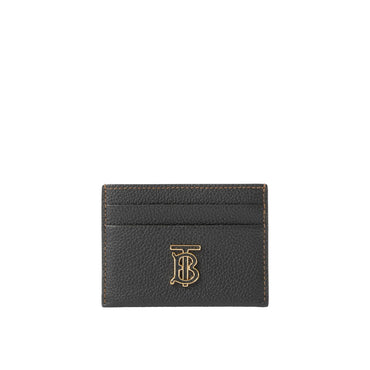 Grainy Leather TB Card Case - Black