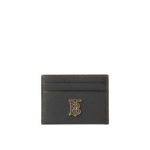 Grainy Leather TB Card Case - Black