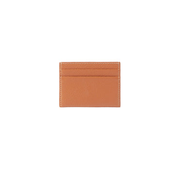 Grainy Leather TB Card Case - Warm Russet Brown