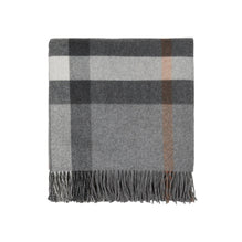Exaggerated Check Cashmere Blanket - Grey