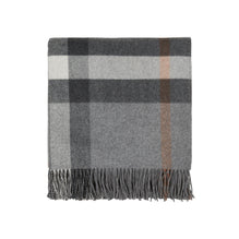 Exaggerated Check Cashmere Blanket - Grey