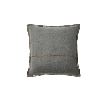 Exaggerated Check Cashmere Cushion Cover - Grey