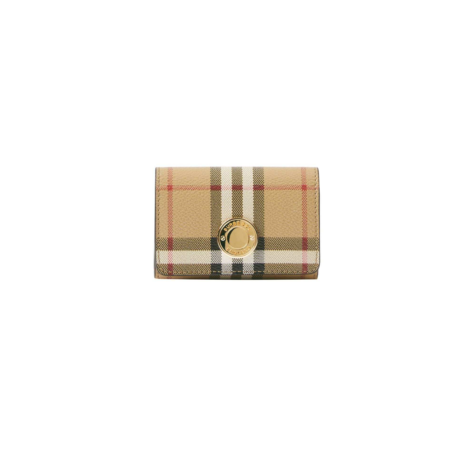 Check Card Case with Detachable Chain Strap - A.B Vintage Check