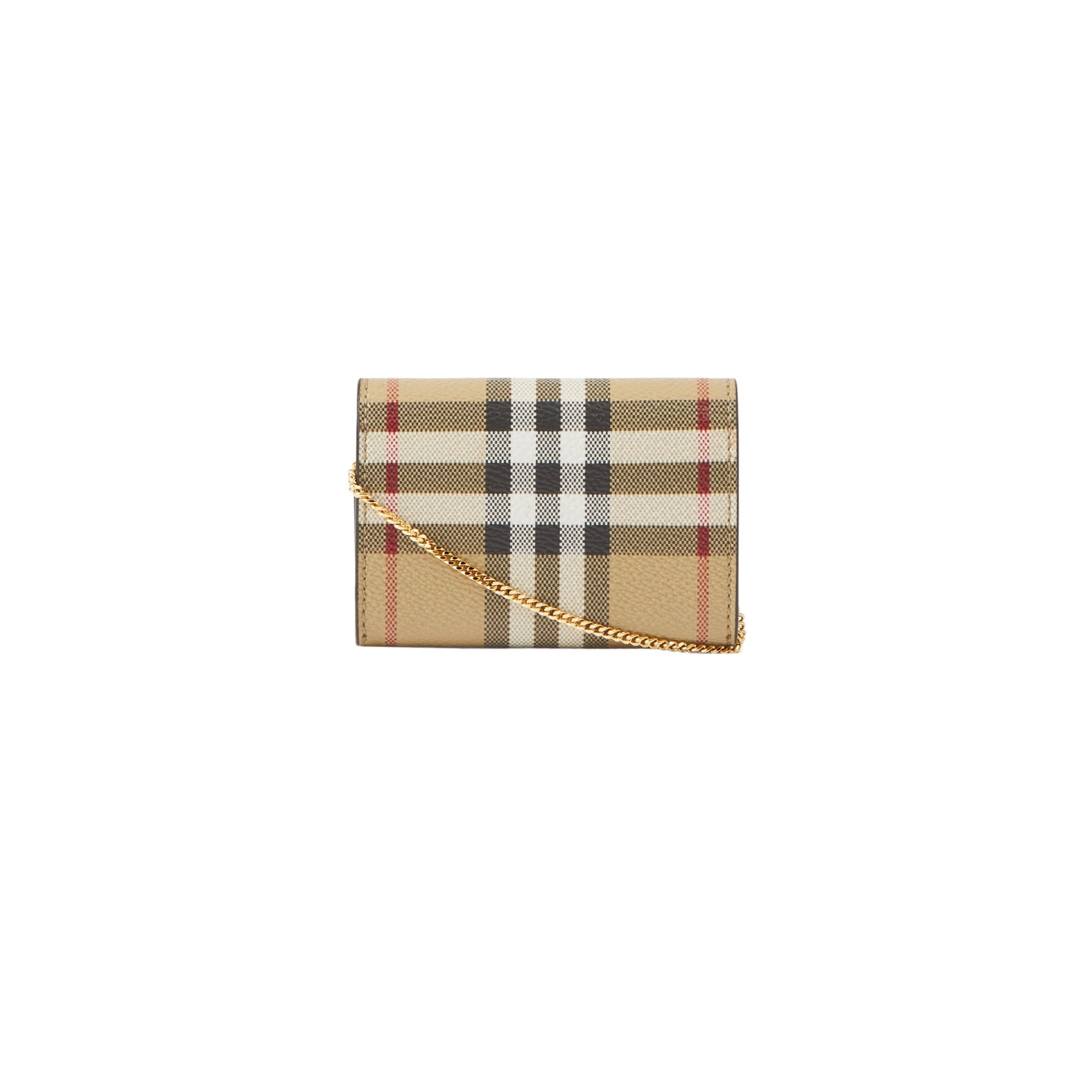 Check Card Case with Detachable Chain Strap - A.B Vintage Check