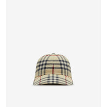 Check Cotton Baseball Cap - Stone