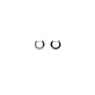Rose Monogram Earrings - Silver