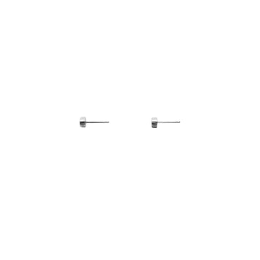 Rose Stud Earrings - Silver