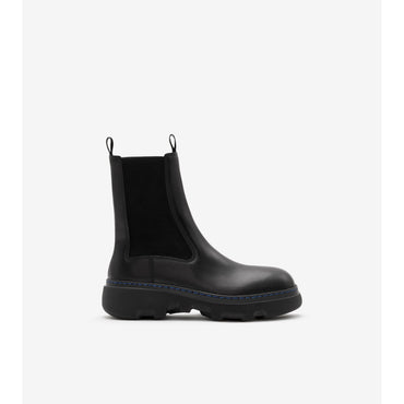 Leather Creeper Chelsea Boots - Black