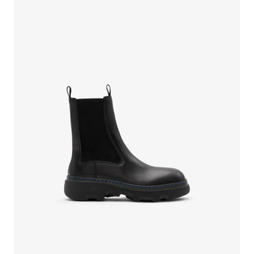 Leather Creeper Chelsea Boots - Black