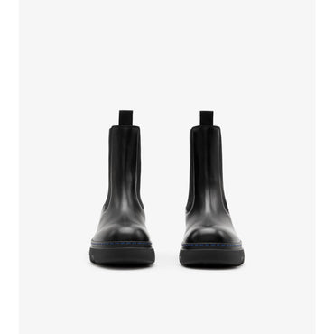 Leather Creeper Chelsea Boots - Black