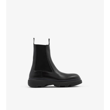 Leather Creeper Chelsea Boots - Black