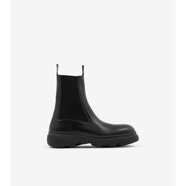 Leather Creeper Chelsea Boots - Black