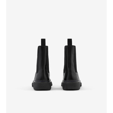 Leather Creeper Chelsea Boots - Black