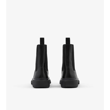 Leather Creeper Chelsea Boots - Black