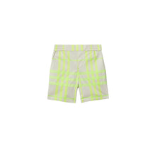 Check Cotton Blend Shorts - Vivid Lime IP Check