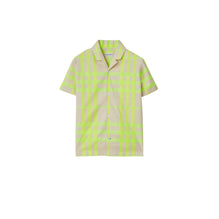 Check Cotton Blend Shirt - Vivid Lime IP Check