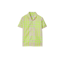 Check Cotton Blend Shirt - Vivid Lime IP Check
