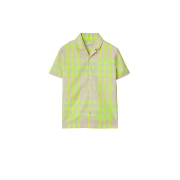 Check Cotton Blend Shirt - Vivid Lime IP Check