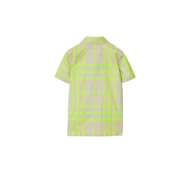 Check Cotton Blend Shirt - Vivid Lime IP Check